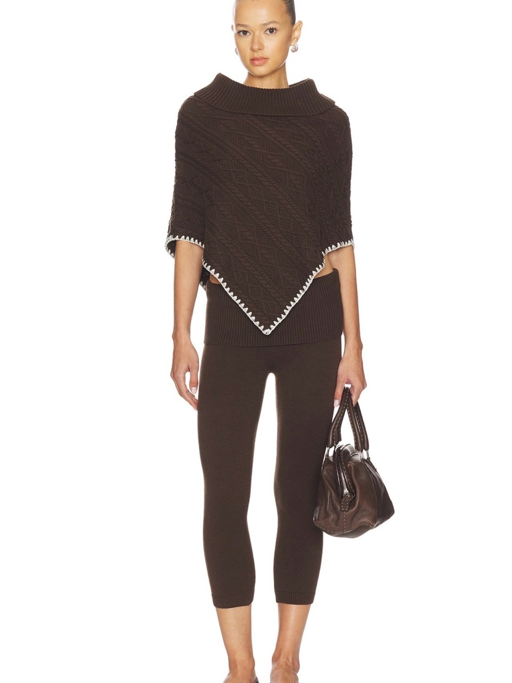 Frankie's Bikinis Dark Brown Capri Pants